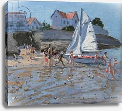 Постер Макара Эндрю (совр) White sailboat, Palais sur Mer, France