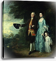 Постер Гейнсборо Томас Mr. and Mrs. George Byam and their eldest daughter, Selina, c.1764