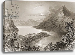 Постер Бартлет Уильям (последователи, грав) Lough Inagh, Connemara, County Galway, 1860s