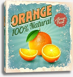 Постер Апельсин, ретро-плакат