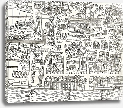 Постер Школа: Английская 19в. London around St. Paul's in 1563, from 'London Pictures: Drawn with Pen and Pencil', 1890