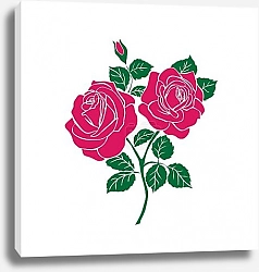 Постер Силуэт розы