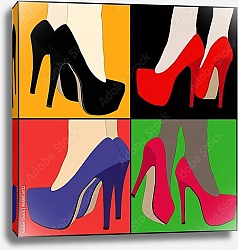 Постер Женские ноги в туфлях