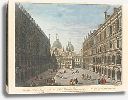 Постер Баулес Томас 3 The Court of the Magnificent Building of the Ducal Palace over the front are seen the Cupolo’s of St. Mark’s Church.