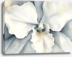 Постер The sublime geometry of a white orchid