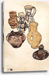 Постер Шиле Эгон (Egon Schiele) Фаянсовая посуда