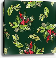 Постер Красные и белые пионы на темном фоне