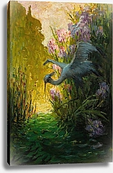 Постер Монтезин Пьер Голубая цапля