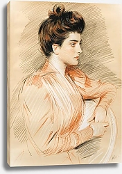 Постер Хеллеу Поль Profile Portrait Of Elisabeth Van Biema