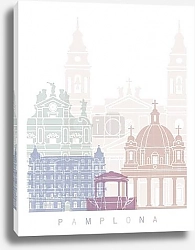 Постер Пастельные горизонты Памплоны: архитектурный ансамбль города