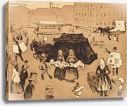 Постер Мунк Эдвард Der Leichenwagen. Potsdamer Platz