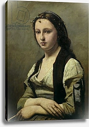 Постер Коро Жан (Jean-Baptiste Corot) The Woman with the Pearl, c.1842