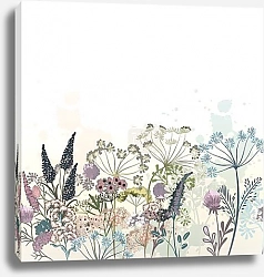 Постер Разноцветные полевые цветы