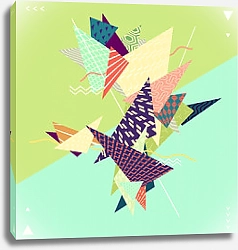Постер Абстрактная декоративная геометрическая композиция 1