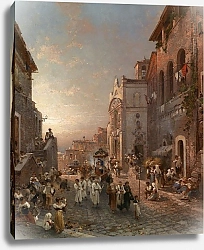 Постер Унтербергер Франц Процессия в Неаполе