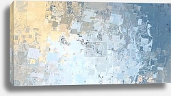 Постер Белая абстракция с серыми пятнами