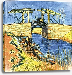 Постер Ван Гог Винсент (Vincent Van Gogh) Le Pont de Langlois a Arles, 1888