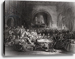 Постер Каттермол Джордж (грав) Prince Llewellyn and his Barons, engraved by William Radclyffe