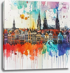 Постер Brussels skyline