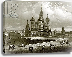 Постер Школа: Английская 20в. Wassili Blagennoi, or the cathedral of St. Basil, Moscow