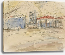 Постер Мигем Юджин Ван Schepen aan de kade