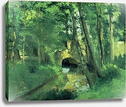 Постер Писсарро Камиль (Camille Pissarro) The Little Bridge, Pontoise, 1875