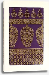 Постер Робинсон Джон Indian Scarf in Purple Muslin, with Pattern in Gold Printing