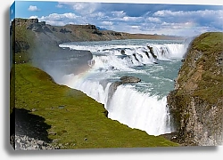 Постер Водопад Гюдльфосс. Исландия