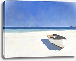 Постер White beach under clear sky