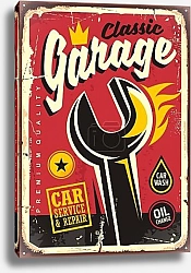 Постер Ретро вывеска для гаража