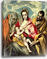 Постер Эль Греко Virgin and Child with SS. Anne and Joseph, 1587-96