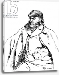 Постер Писсарро Камиль (Camille Pissarro) Portrait of Cezanne, 1874