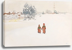 Постер Ларсон Карл В снегу