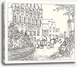 Постер Клоостер Йоханнес Рынок и ратуша в Вире