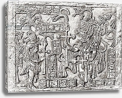 Постер Школа: Испанская 19в. Decorative Lintel from the ancient Mayan city of Yaxchilan, Chiapas, Mexico