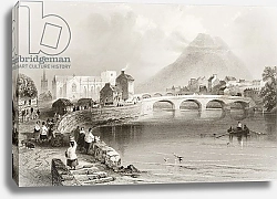 Постер Бартлет Уильям (последователи, грав) Ballina, County Mayo, from 'Scenery and Antiquities of Ireland' by George Virtue, 1860s