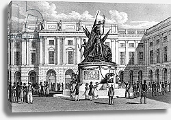 Постер Школа: Английская 19в. Exchange Buildings and Nelson's Monument, Liverpool, engraved by Thomas Dixon
