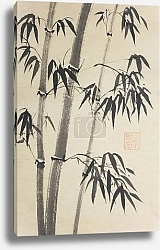 Постер Яркие бамбуковые деревья