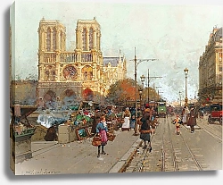 Постер Гальен-Лалу Эжен Notre Dame De Paris, Vue Du Quai De Montebello