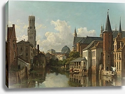 Постер Боссюэ Франсуа The Quai of the Rosary in Bruges