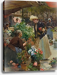 Постер Шривер Луи Париж, Цветочный рынок на острове Сите