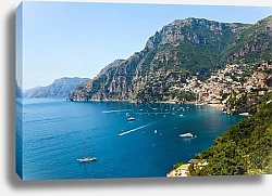 Постер Италия, Амальфитанское побережье, Позитано