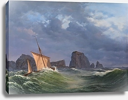 Постер Мельбай Антон Шетландская рыбацкая лодка в штормовую погоду к северу от Оркнейских островов