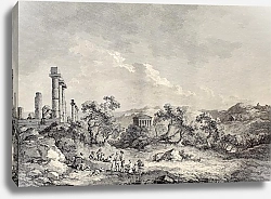 Постер Valley of the Temples, Sicily. Created by Chatelet and Allix, Imprimerie de Clousier, Paris, 1786