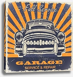 Постер Винтажный автосервис