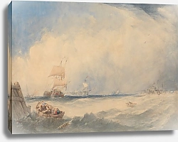 Постер Викерс альфред (грав, москва) Shipping Scene in the Harbor of Dunkerque