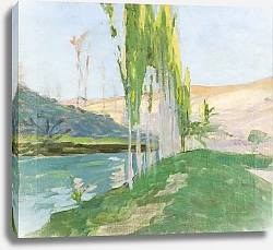 Постер Берг Ричпрд Тополя, растущие рядом с водотоком