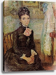 Постер Ван Гог Винсент (Vincent Van Gogh) Сидящяя женщина рядом с колыбелью