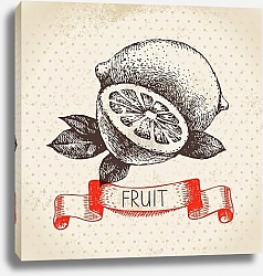 Постер Иллюстрация с лимоном