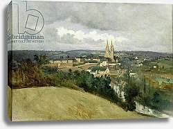 Постер Коро Жан (Jean-Baptiste Corot) General View of the Town of Saint-Lo, c.1833